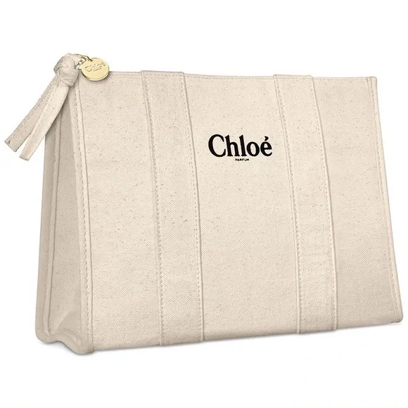CHLOE Cream Quilted Cosmetic Bag - Picture 2 of 6